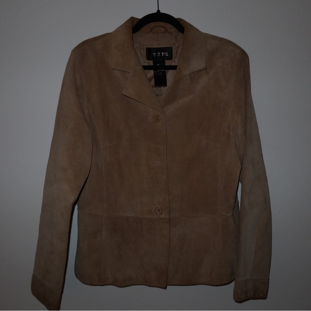 Vintage 100% suede tan jacket